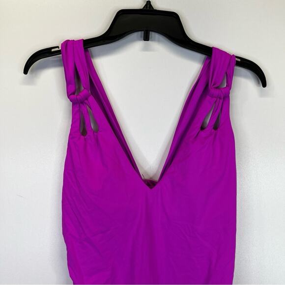 Becca Strappy One-Piece swimsuit vivid pink - 1X - Picture 3 of 11
